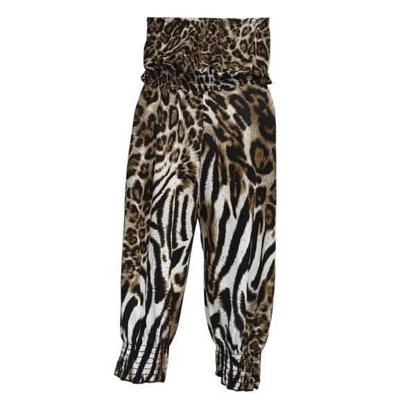 Vintage Drama Gold Strapless Leopard Jumper Romper USA Made Y2K  Bimbo Mob Wife - Picture 6 of 15